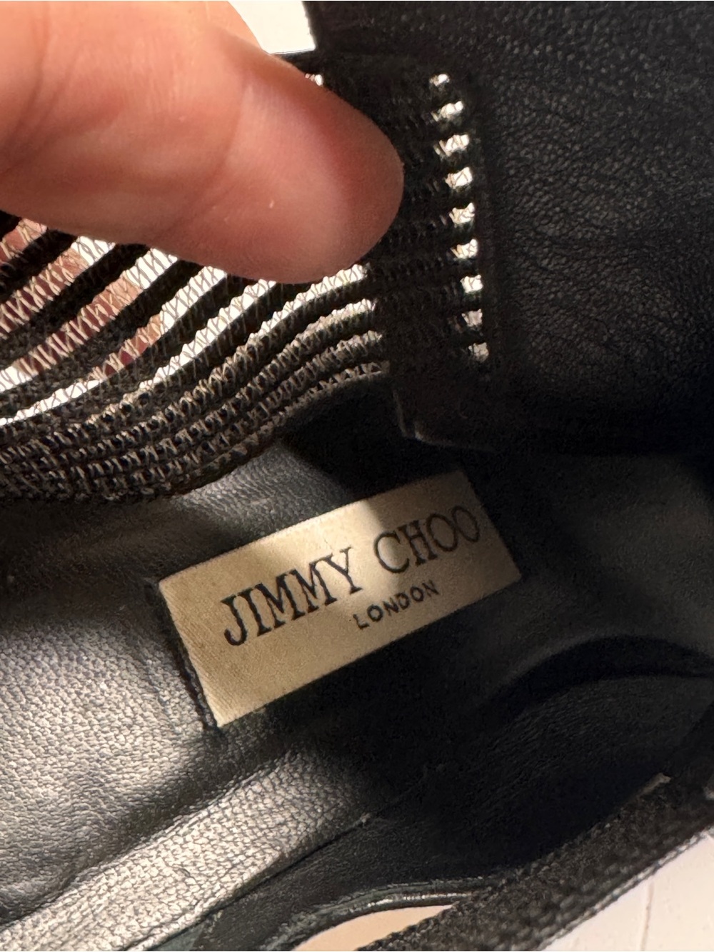 Jimmy Choo "Mercy" Black Leather Open-Toe Moto Whimsigoth Booties sz 38/US 8 - Picture 9 of 9
